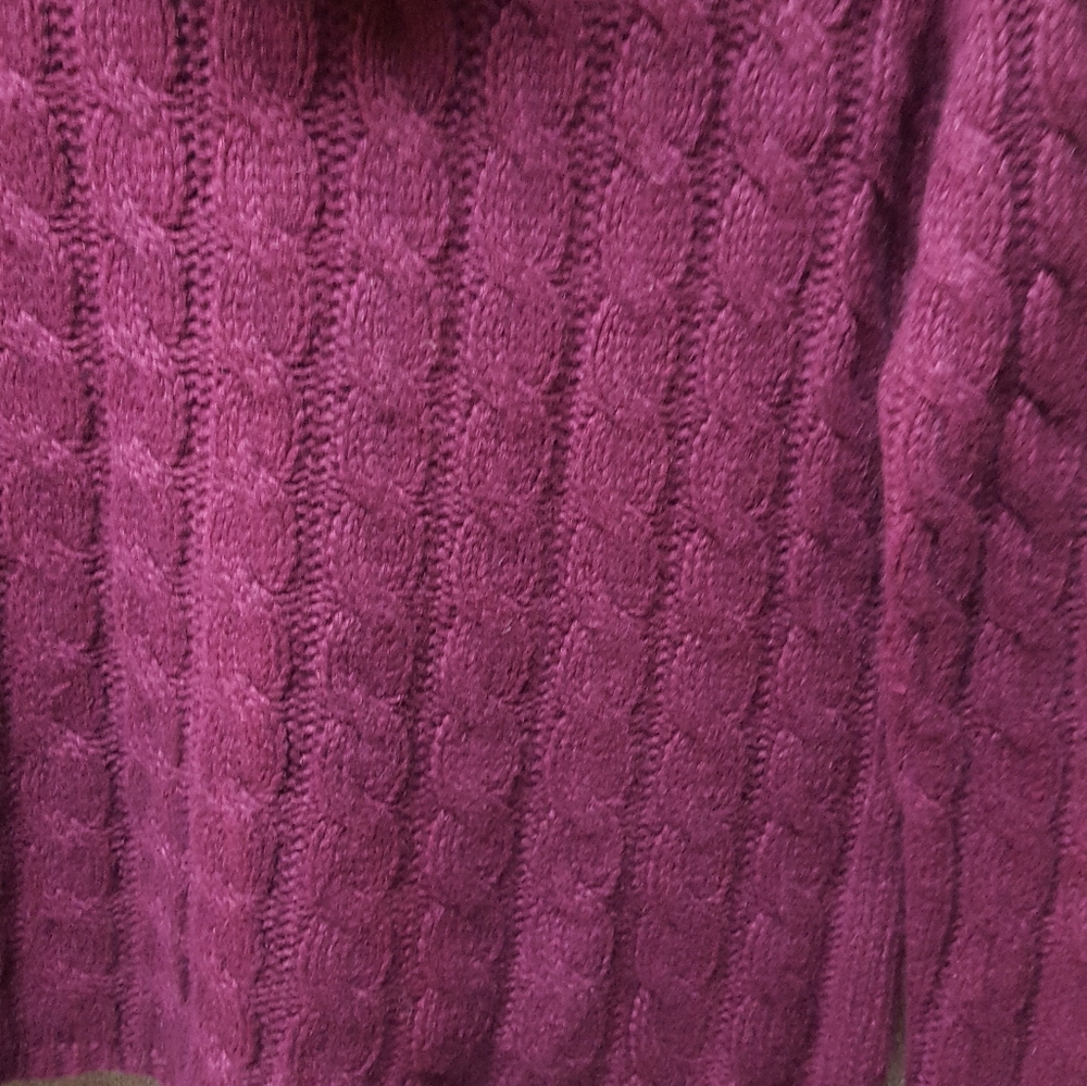 Access Maroon Turtle-Neck Sweater Euc Size M - image 5